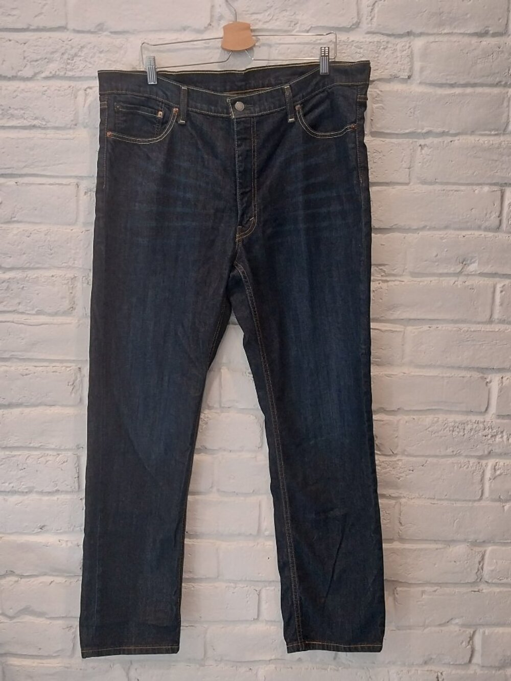 Levis Jeans Mens 40x32 541 Blue Dark Wash Denim Stretch Whiskers Mid Rise